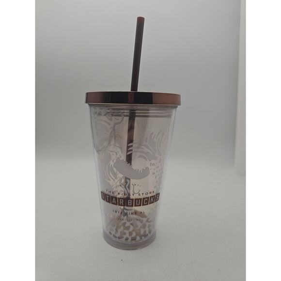 Starbucks Pike Place The First Store Seattle Siren Tumbler 16oz W/Copper Lid - Picture 1 of 7